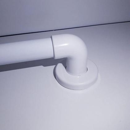 Imagem de Barra de Apoio para Banheiro Alumínio Branco Leve