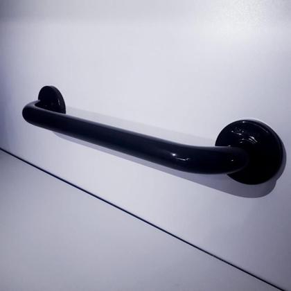 Imagem de Barra de Apoio para Banheiro Alumínio Preto 45 cm