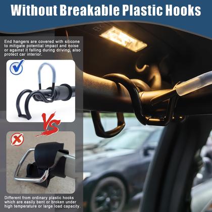 Imagem de Barra de cabide para roupas de carro Idefair Heavy Duty Clothing Rod Holder