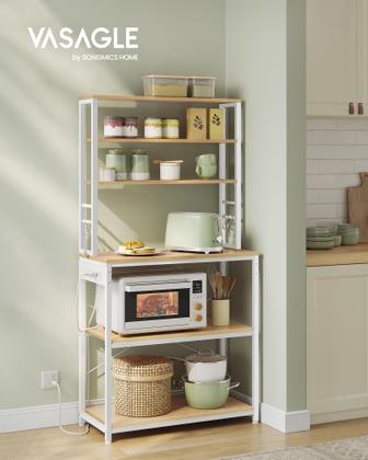 Imagem de Barra de café Bakers Rack VASAGLE com prateleiras de armazenamento de 6 camadas UKKS119Y01