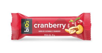 Imagem de Barra de Castanhas e Frutas Vegana biO2 Cranberry 12 un 25g