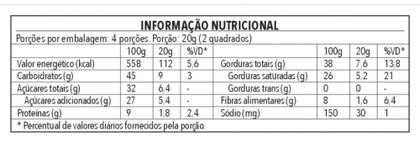 Imagem de Barra De Chocolate Branco Cookoa 80g