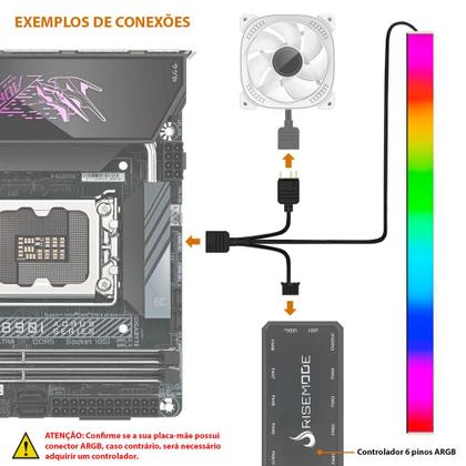 Imagem de Barra de LED 30cm Gabinete ARGB 3 Pinos 5V Coolmoon
