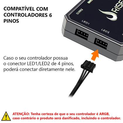 Imagem de Barra de LED 30cm Gabinete ARGB 3 Pinos 5V Coolmoon