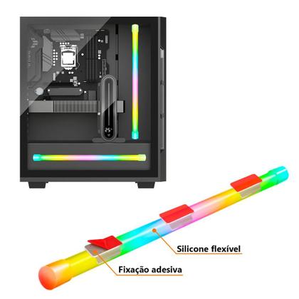 Imagem de Barra de LED Redonda 30cm Gabinete ARGB 3 Pinos 5V Coolmoon