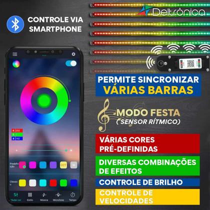 Imagem de Barra de Led RGB Bluetooth 1 Metro Deltronica
