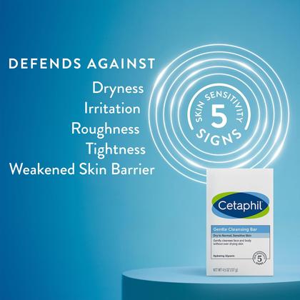 Imagem de Barra de limpeza Cetaphil Gentle 133 ml (pacote com 6) Dry Sensitive
