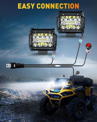 Imagem de Barra de luz LED NAOEVO Spot Flood de 4 polegadas para caminhão-barco ATV UTV