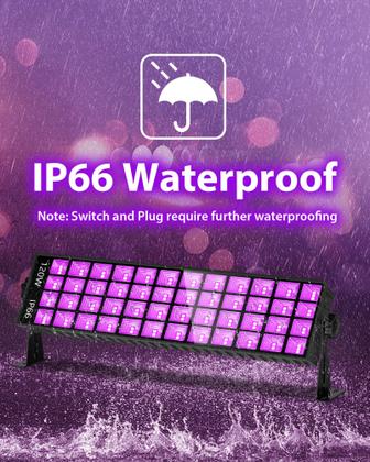 Imagem de Barra de luz preta LED ISUERFY 120W 110V com interruptor e cabo de 1,8 m