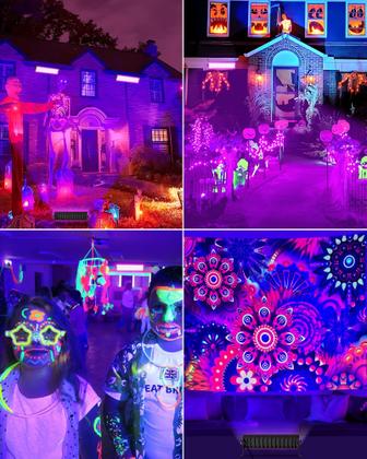 Imagem de Barra de luz preta LED ISUERFY 120W 110V com interruptor e cabo de 1,8 m