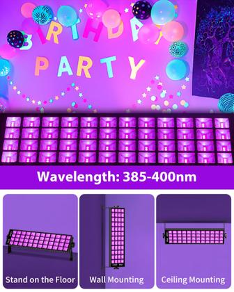 Imagem de Barra de luz preta LED ISUERFY 120W 110V com interruptor e cabo de 1,8 m