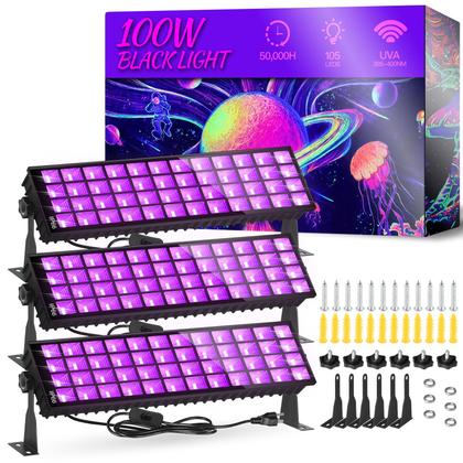 Imagem de Barra de luz preta TigQiang 120W IP66 à prova d'água com plugue+interruptor