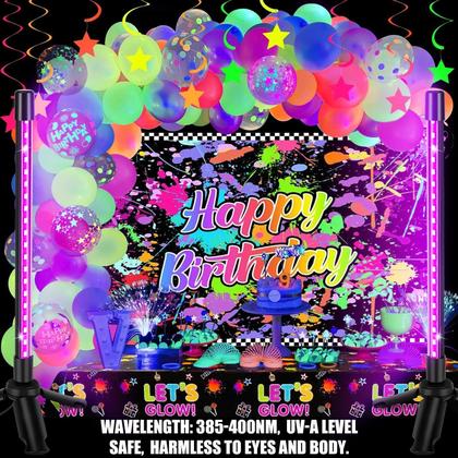 Imagem de Barra de luz preta USB NEWREACH, pacote com 2 cabos LED portáteis de 5 pés