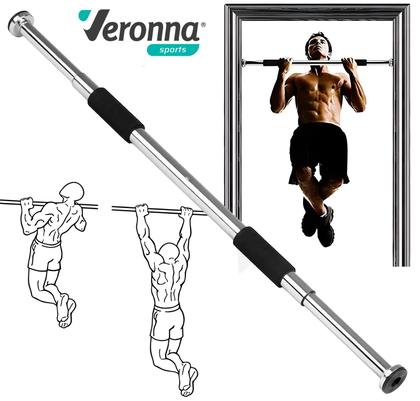 Imagem de Barra De Porta Flexão Fixa Musculação Ajustável 60 A 100 Cm Vbf-01 Veronna