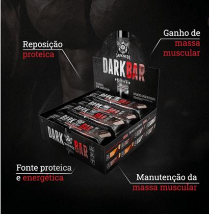 Imagem de Barra de Proteina c/24 g DarkBar 90g Sabor Cookies & Cream c/Nibs de Cacau-Integralmedica/Darkness