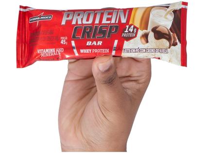 Imagem de Barra de Proteína Integralmédica Protein Crisp Bar Leite Niño Natural 45g cada 12 Unidades