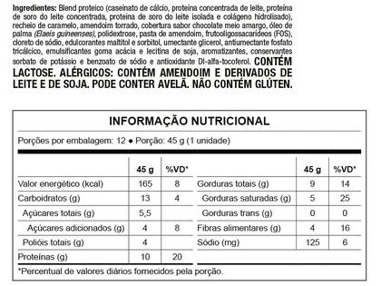 Imagem de Barra de Proteína Nutrata Caramel Protein 45g 12 Unidades