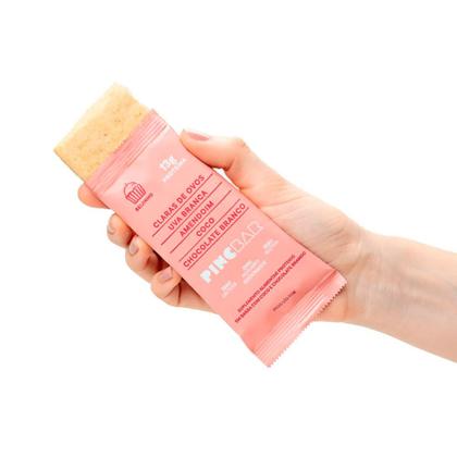 Imagem de Barra de Proteína Pincbar Beijinho Clara de Ovos Uva Branca Amendoim Coco Chocolate Branco 50g