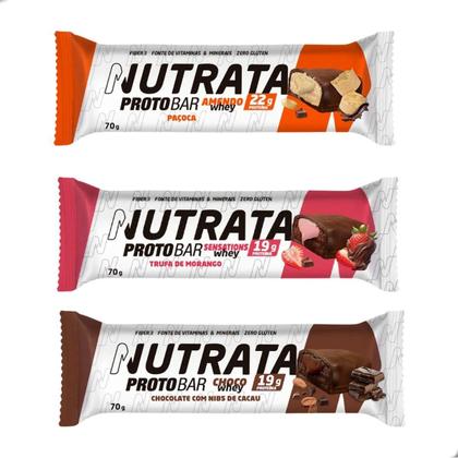 Imagem de Barra de Proteína Proto Bar 70g 9 Unidades Nutrata