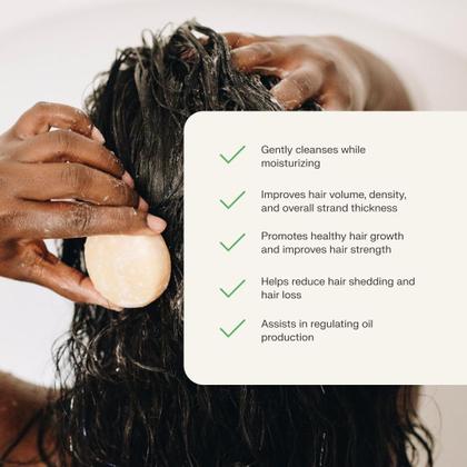Imagem de Barra de shampoo The Earthling Co. Promova o crescimento do cabelo, 90mL, pacote com 3