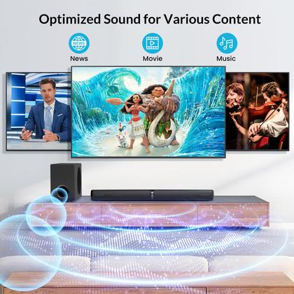 Imagem de Barra de som Assistrust com subwoofer 110W para Smart TV Bluetooth