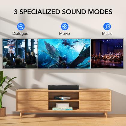 Imagem de Barra de som LARKSOUND Small para TV, PC e jogos com Bluetooth/HDMI
