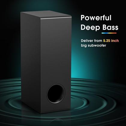 Imagem de Barra de som Wohome S100 com subwoofer para Smart TV 2.1 CH