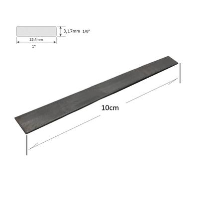 Imagem de Barra Ferro Chato 25,4mm X 3,17mm - 1X1/8 Gerdau 10cm 11un