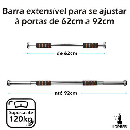 Imagem de Barra Fixa Porta para Exercício flexão treino Musculação 369 - Lorben