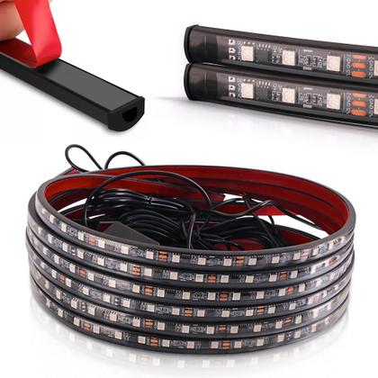 Imagem de Barra Led Neon Externo Honda Civic 2012 2013 2014 2015 RGB Embaixo Debaixo Tunning Top Controle Aplicativo App