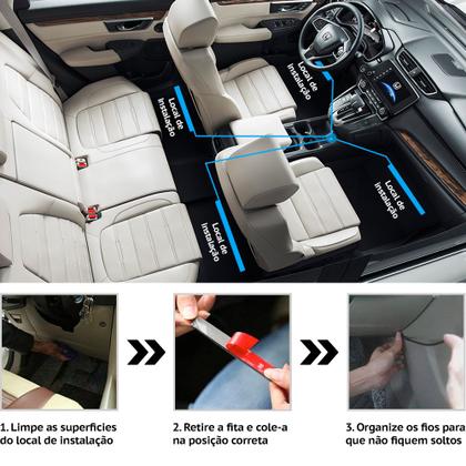 Imagem de Barra Led Neon RGB Interno Fiat Toro 2016 2017 2018 2019 2020 Luz Interna Controle Tunning Automotivo Carro Barato