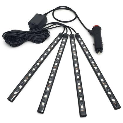 Imagem de Barra Led Neon RGB Interno Ford Edge 2011 2012 2013 2014 Luz Interna Controle Tunning Automotivo Carro Barato