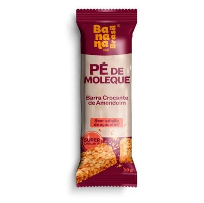 Imagem de Barra Pé de Moleque Zero Açúcar Banana Brasil contendo 16 unidades de 20 gramas