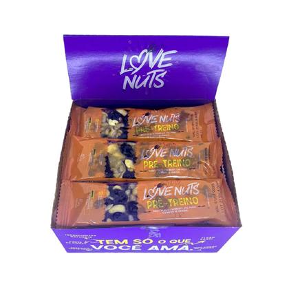 Imagem de Barra pré treino com uva passa, castanha de caju, amendoim, cranberry desidratado e semente de girassol 40g 20 unidades