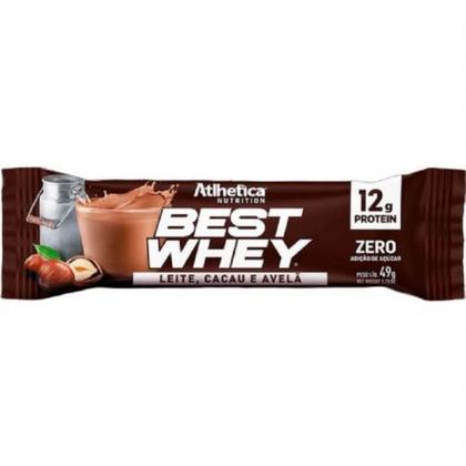 Imagem de Barra Proteica Best Whey - 12 Barras 49g Leite, Cacau e Avelã - Atlhetica Nutrition
