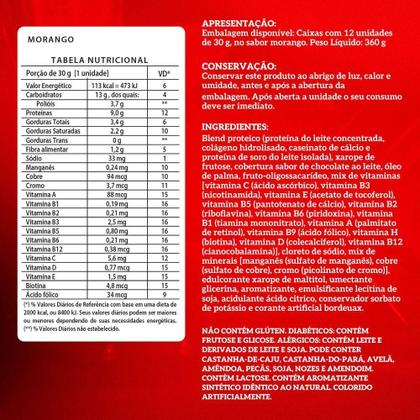 Imagem de Barra Proteína Vo2 Whey Bar 12 Unidades - Integralmedica Morango