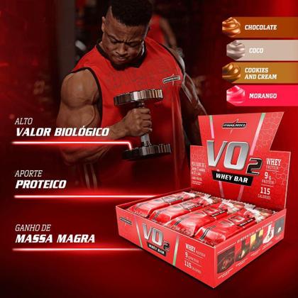 Imagem de Barra Proteína Vo2 Whey Bar 12 Unidades - Integralmedica Morango