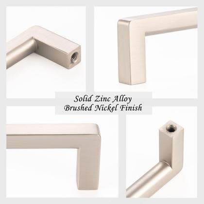 Imagem de Barra quadrada de níquel escovado ASKANO ZP2401 com alça de tração de gabinete