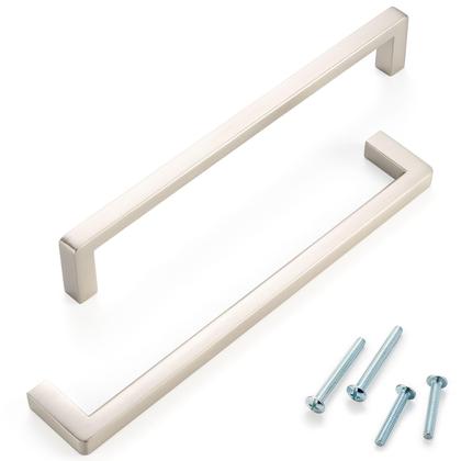 Imagem de Barra quadrada de níquel escovado ASKANO ZP2401 com alça de tração de gabinete