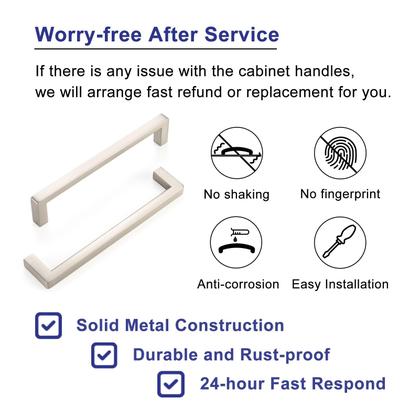 Imagem de Barra quadrada de níquel escovado ASKANO ZP2401 com alça de tração de gabinete