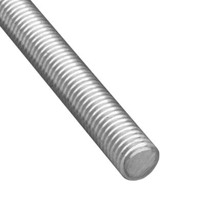 Imagem de Barra Roscada 1/2 Polegada x 1 Metro Metal Aço Carbono Zincada Serralheria Obras Telhas Coluna ZBR