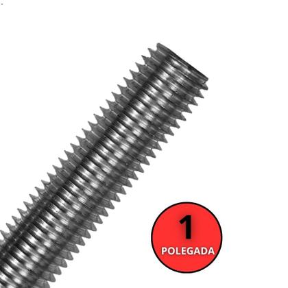 Imagem de Barra Roscada 1 Metro Em Aço Carbono Rosqueada Reforçada 1"