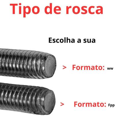 Imagem de Barra Roscada 1 Metro Em Aço Carbono Rosqueada Reforçada 1"