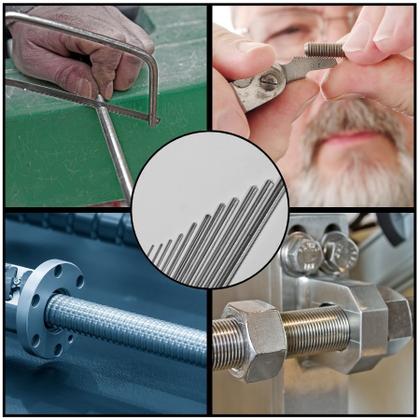 Imagem de Barra Roscada 1 Metro Em Aço Carbono Rosqueada Reforçada 1"