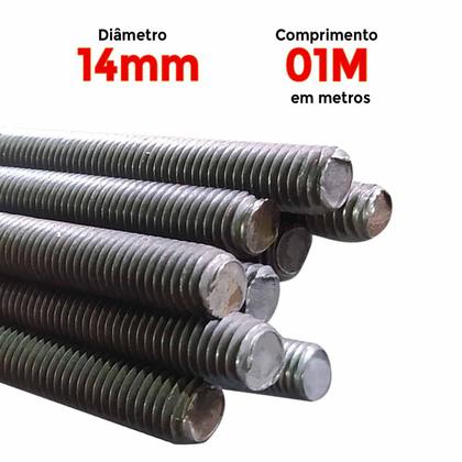 Imagem de Barra Roscada Polida 14 Milímetros Rosca Grossa MA