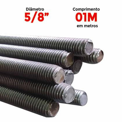 Imagem de Barra Roscada Polida 5/8 Polegada Rosca Grossa UNC