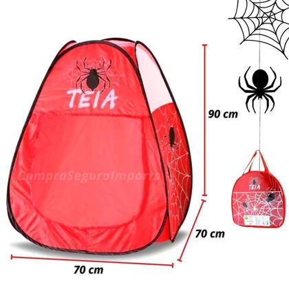 Imagem de Barraca Cabana Infantil Aranha Dobrável Tenda Toca Casinha