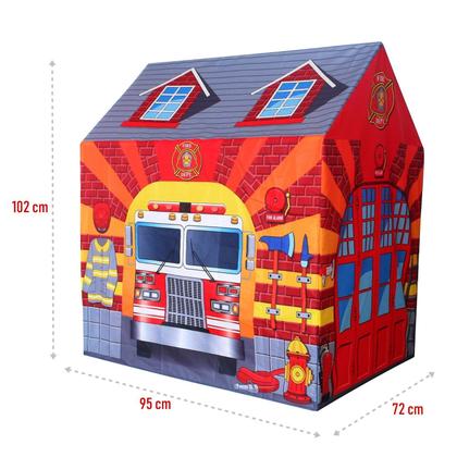 Imagem de Barraca Cabana Infantil Estação Bombeiro Vermelha Menino - Dm Toys