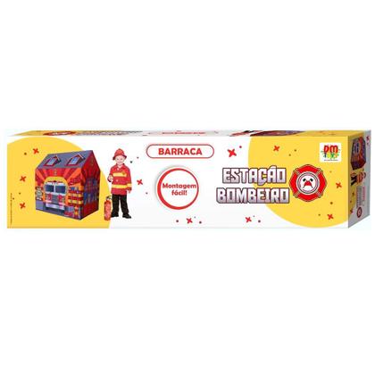 Imagem de Barraca Cabana Infantil Estação Bombeiro Vermelha Menino - Dm Toys
