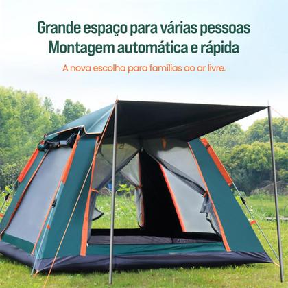Imagem de Barraca Camping Acampamento até 4 Pessoas A Prova Dágua AntiMosquito Abertura Rápida Expansão Automática Gazebo Varanda